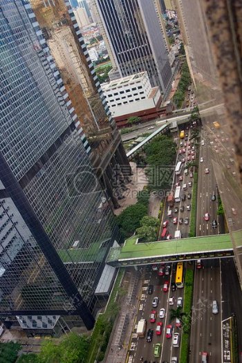 街道香香港城市挑战空中视图