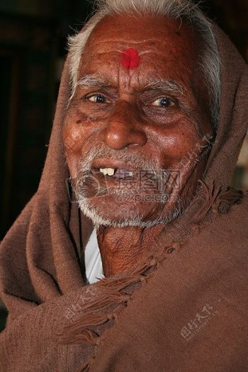 旅游脸宗教印度牧师拉贾斯坦邦