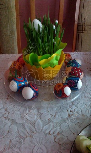 复活节鸡蛋燕麦家庭