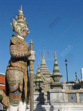 一个偶像的雕像在亚洲