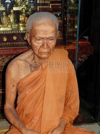 僧侣佛教泰国亚洲庙橙佛寺复杂人的信仰