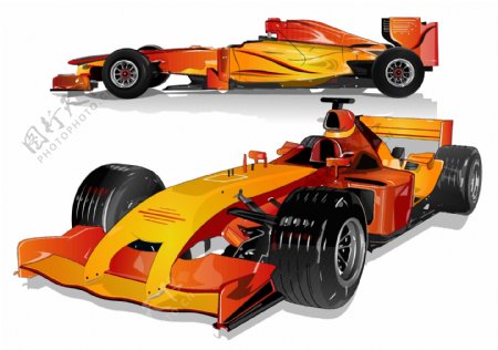 F1赛车四驱车设计矢量素材5