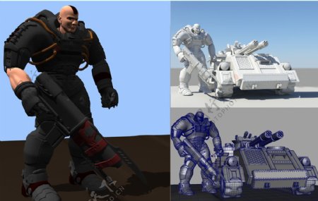机械战士3D模型