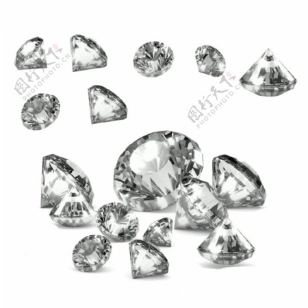 大小不同的钻石独立