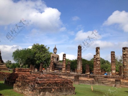 泰国素可泰古城遗址图片