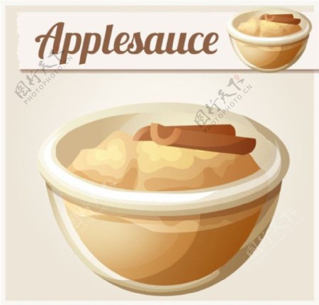 碗里的苹果派图片
