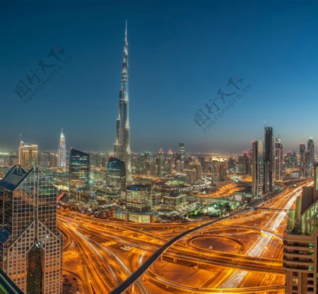 迪拜立交桥风景图片