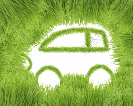 绿色草地汽车图片