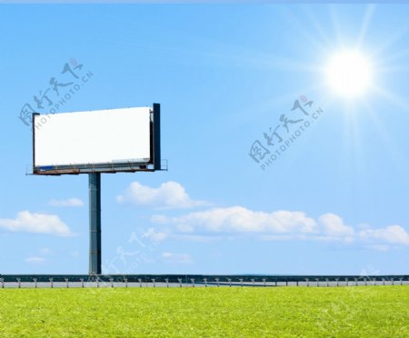 阳光下的广告牌图片图片