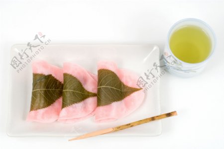 日本料理与茶图片