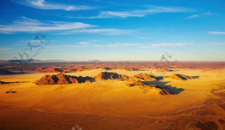 沙漠的黄昏风景图片图片