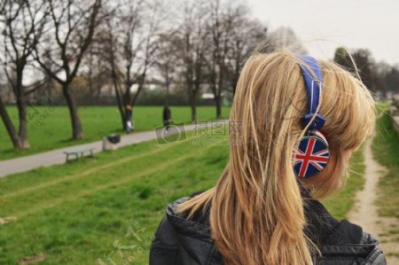 人女人公园音乐声音音频耳机听MP3英格兰伟大英国团结王国