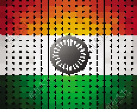 印度国旗纹理设计