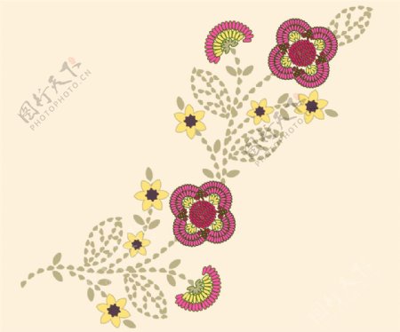 花卉元素图案背景