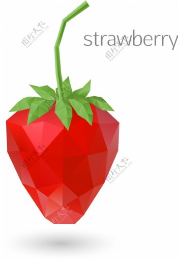 菱形草莓矢量图