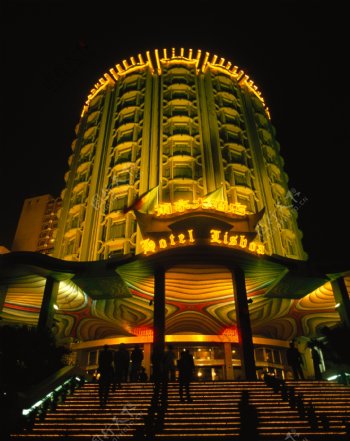 葡京大酒店夜景图片