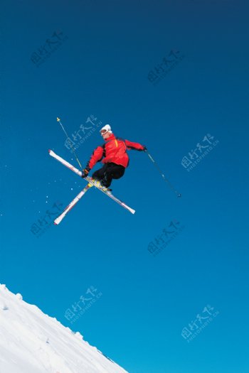 高山划雪摄影图片图片