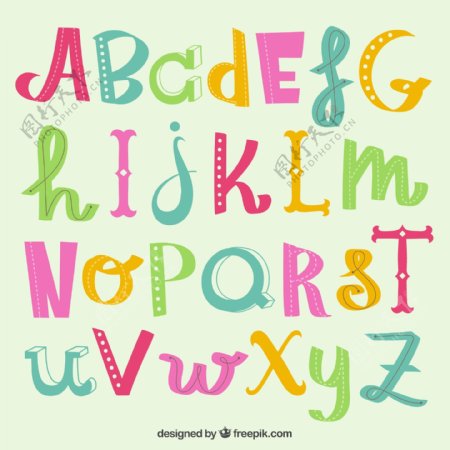 创意彩色字母