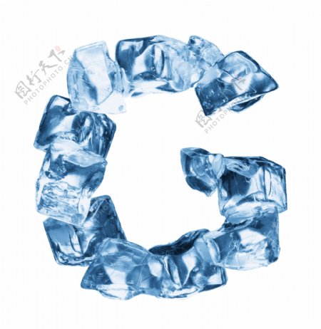 冰块字母G图片