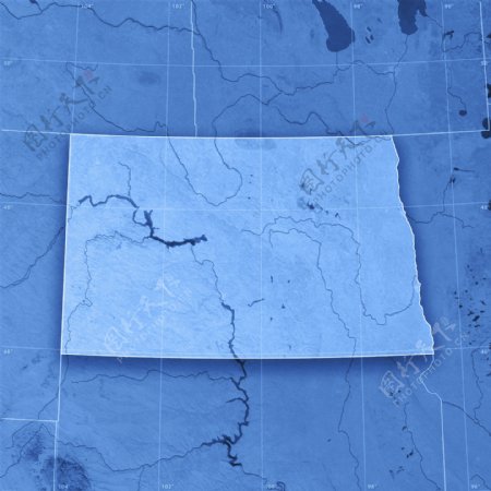 蓝色美国地图图片
