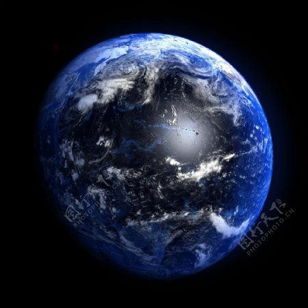 蓝色地球表面图片