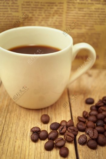 香浓的咖啡豆图片