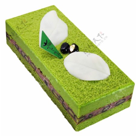 日式绿色蛋糕图片