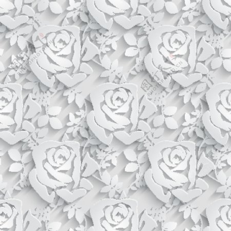 白色玫瑰雕刻花纹