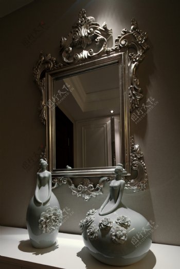 欧式室内摆件镜子设计图