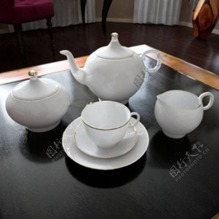 高档白茶的3D模型