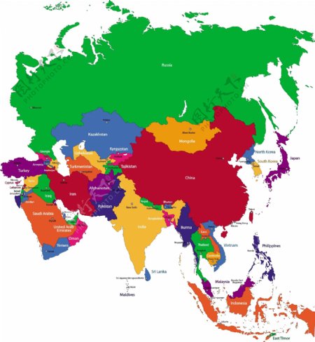 东亚地区国家地图版块