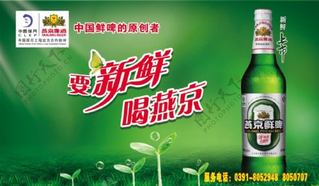 雪花啤酒绿色广告PSD素材
