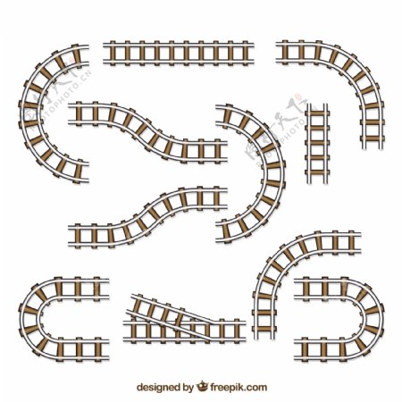 各种形式的铁路轨道图案