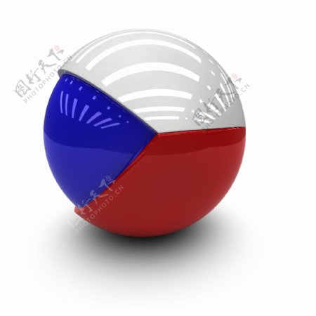 捷克国旗球体图片