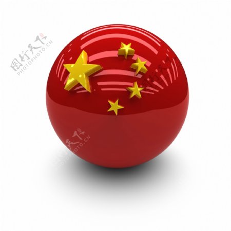 中国国旗球体图片