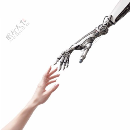 人手与机器人的手图片