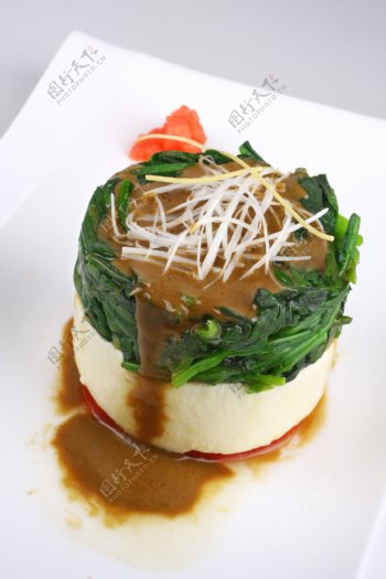 日式菠菜素沙拉图片