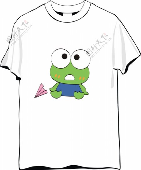 绿色青蛙T恤素材