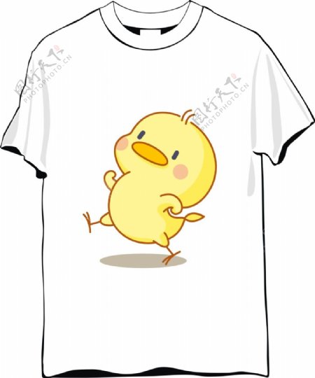小鸡纪念T恤设计