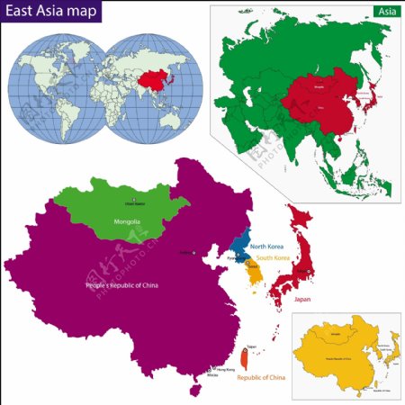 东亚地区地图版块
