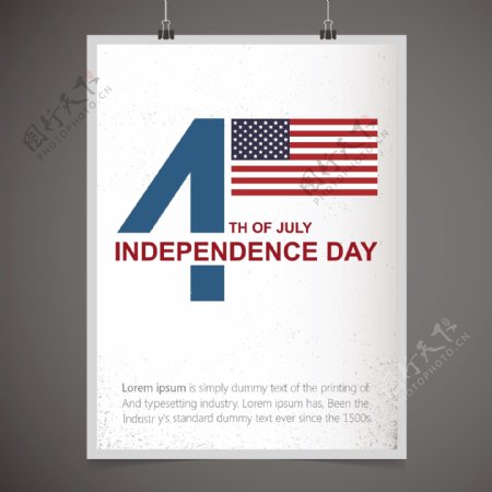 七月美国独立日贺卡第四