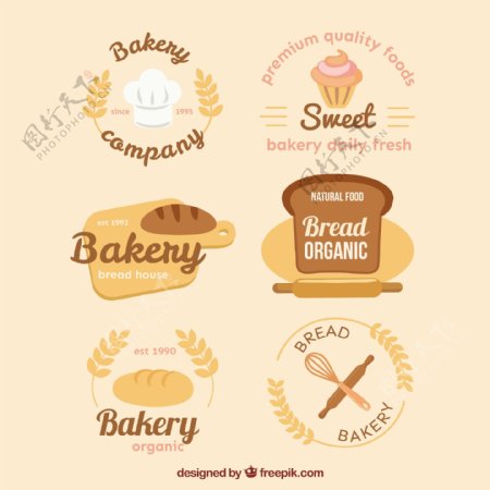 彩色的面包店的标志
