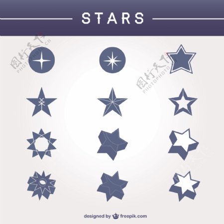 星型抽象标识集