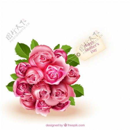 母亲节玫瑰花束