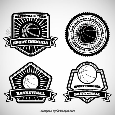 复古篮球徽章