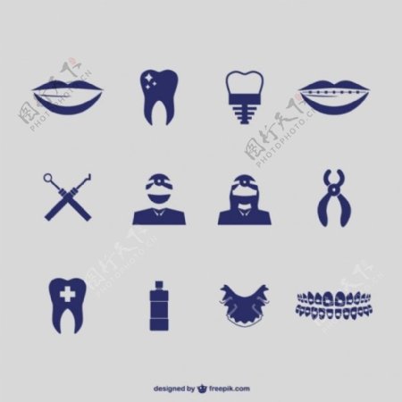 牙医平面向量
