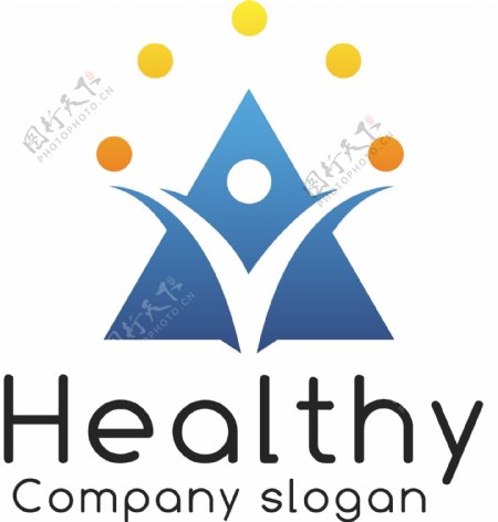 健康公司标志模板