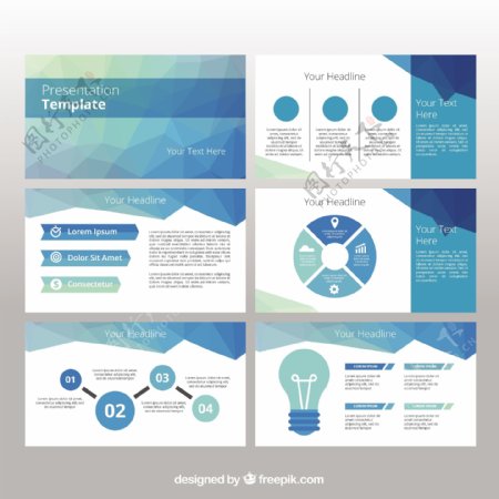 多边形的业务模板与图表元素
