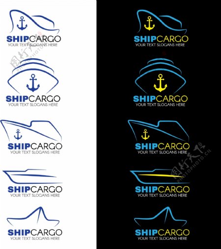 渔船logo矢量图