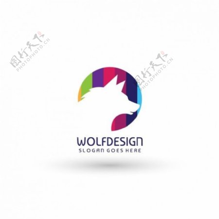狼logo模板